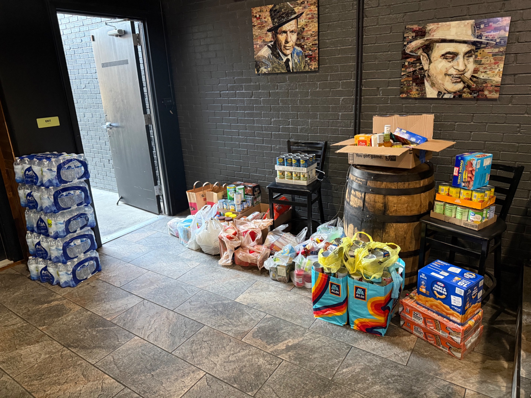 Volunteers and donations from the MCL food drive — album cover